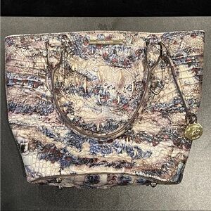 Brahmin Duxbury Women's Medium Multicolor Crocodile Embossed Leather Bag